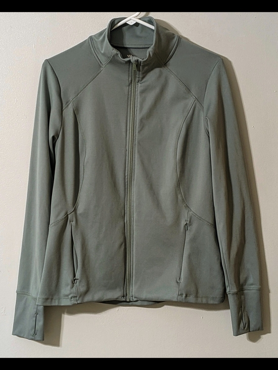 all in motion Tops - All in Motion Womens Seafoam Green Full Zip Pullover Thumbhole Active Top Size M